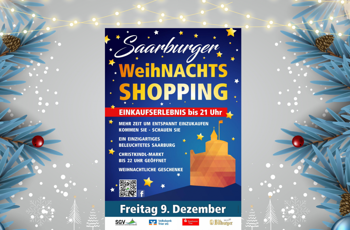 WeihNACHTs-Shopping in Saarburg: Freitag, 9. Dezember 2022 bis 21.00 Uhr